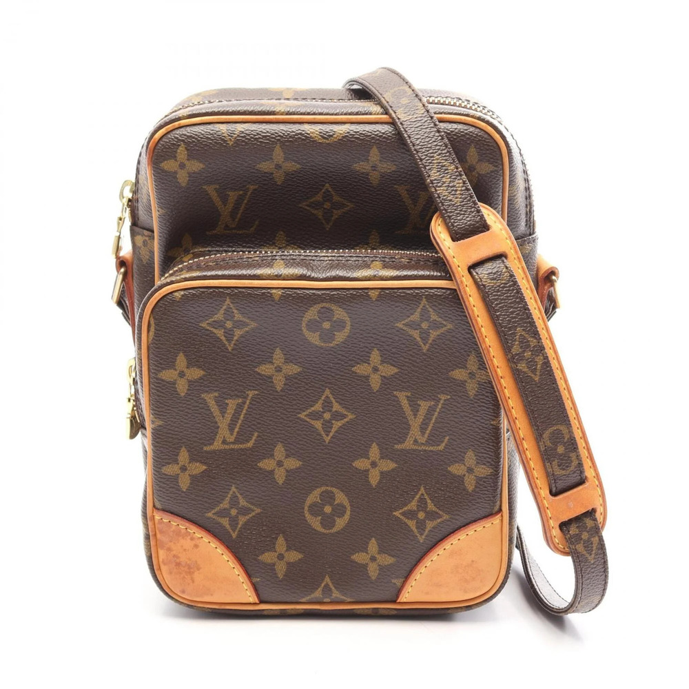 LOUIS VUITTON Brown Monogram Leather Shoulder Bag